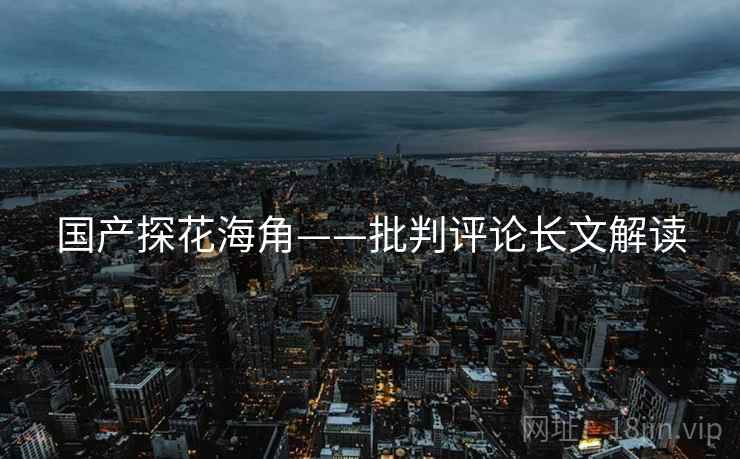 国产探花海角——批判评论长文解读