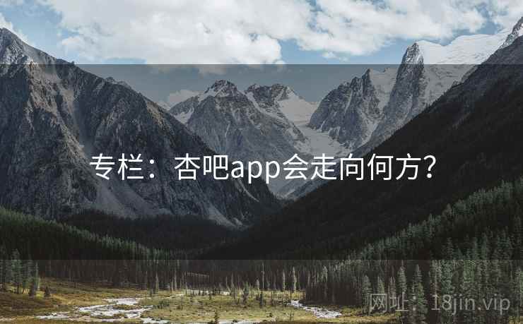 专栏：杏吧app会走向何方？