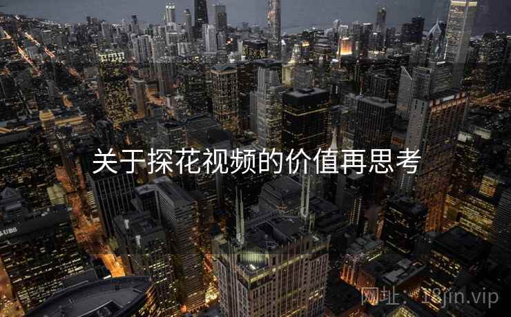 关于探花视频的价值再思考