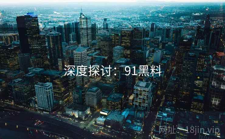 深度探讨:91黑料