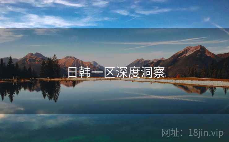 日韩一区深度洞察