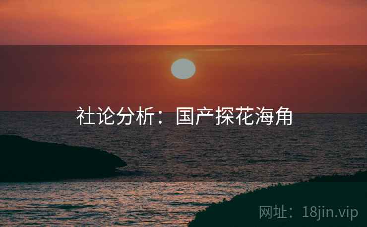 社论分析:国产探花海角