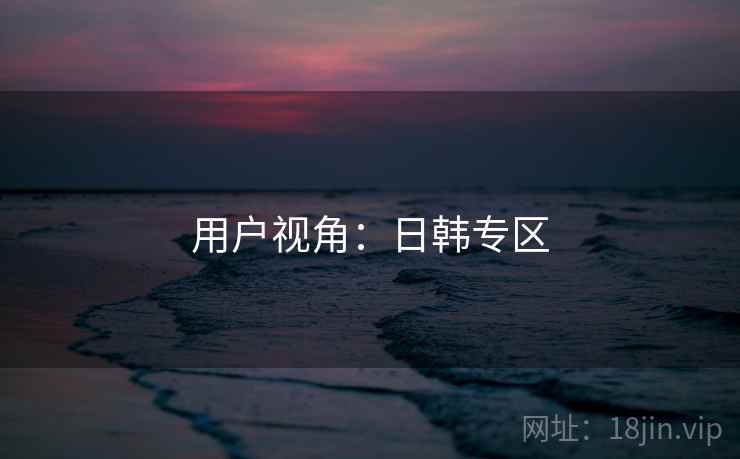 用户视角:日韩专区